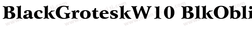 BlackGroteskW10 BlkOblique Regular字体转换